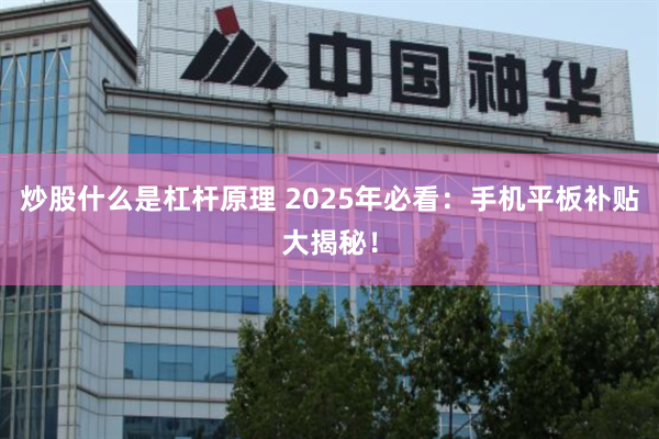 炒股什么是杠杆原理 2025年必看：手机平板补贴大揭秘！